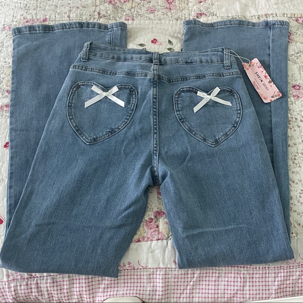 Jeans with Heart Pockets